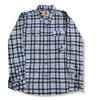 Pied Piper - Sky Blue madras cotton flannel shirt.