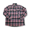 Pied Piper  Pink madras cotton flannel shirt.
